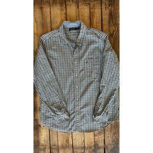 Nautica Gingham Button‎ Down Shirt Long Sleeve Cotton Preppy
